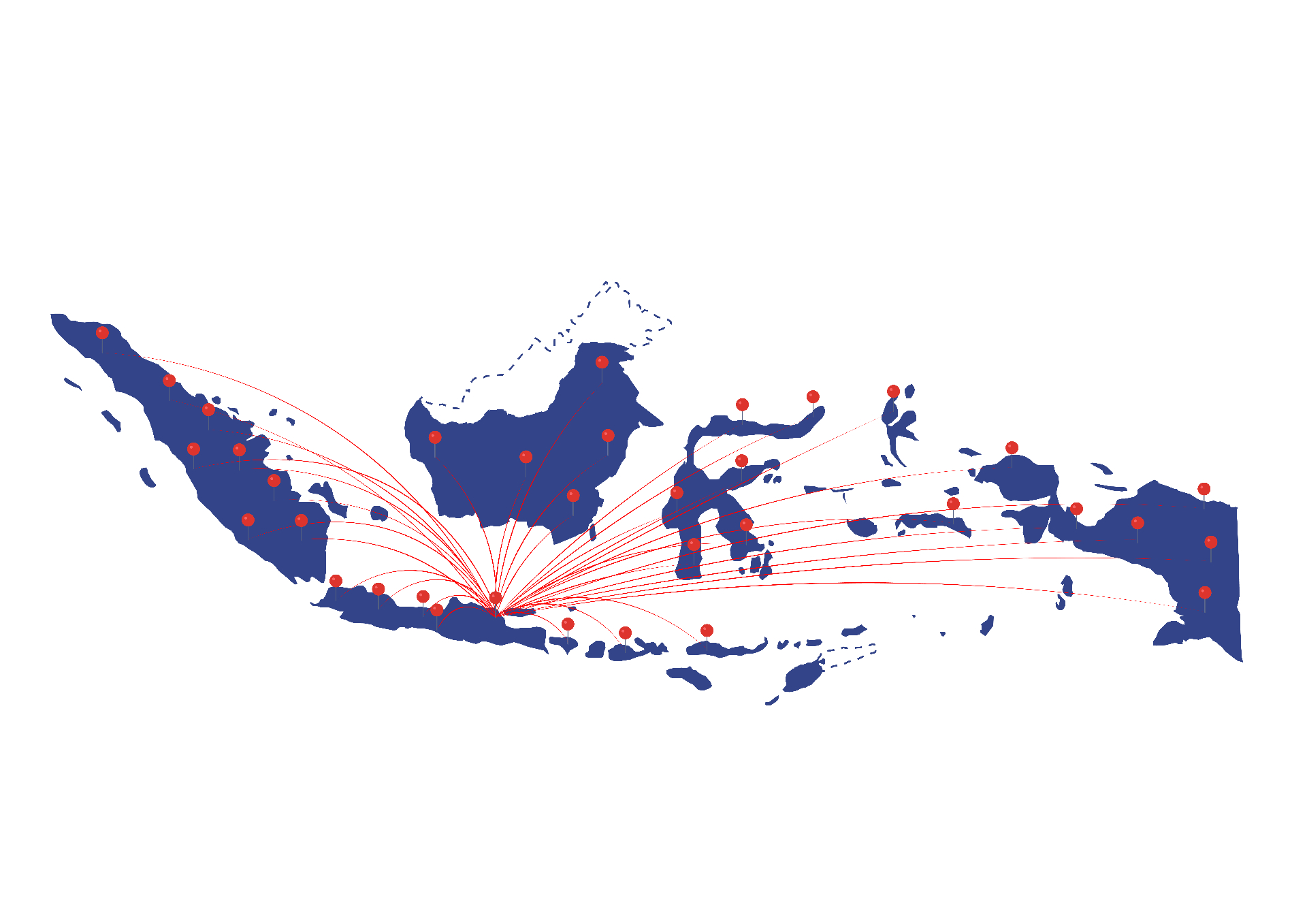 Indonesia coverage map